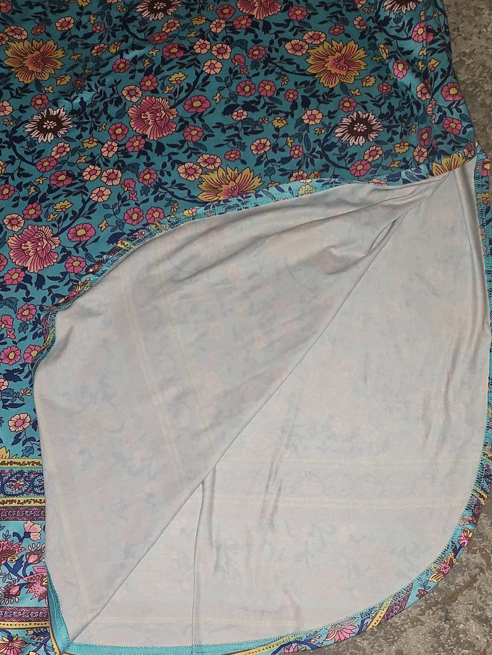Hount Turquoise Floral Maxi Dress Large - Picture 6 of 10